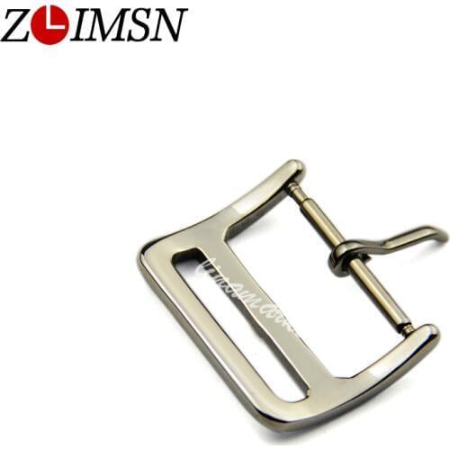 ZLIMSN 1Pcs Watch Buckle 16mm 18mm 20mm 22mm Stainless Steel Silver Polished Watchband Clasp Pin Belt Buckles K046