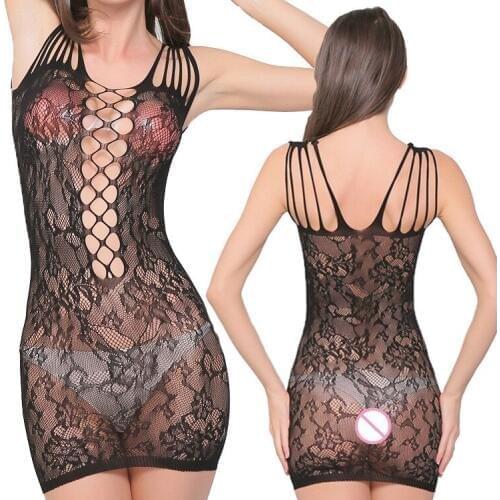 Sexy lingerie spaghetti strap petal jacquard skirt Fishnet Underwear Body Lingerie Sexy Lingerie For Women