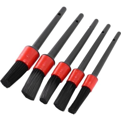 Detail Brush (Set of 5), Auto Detailing Brush Set Perfect for Car Motorcycle Automotive Cleaning Wheels, Dashboard, Interior, Ex