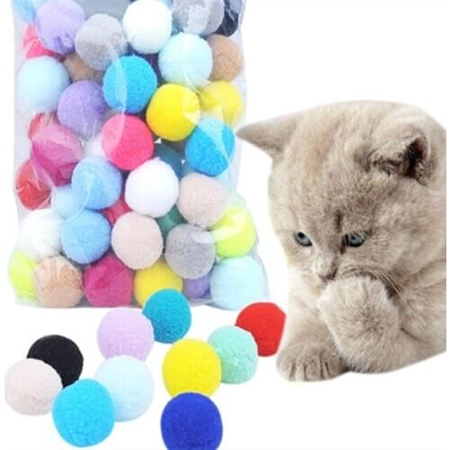 Cute Funny Cat Toys Stretch Plush Ball Cat Toy Ball Creative Colorful Interactive Cat Pom Cat Chew Cat Toy Dog Toy Mimi Plush