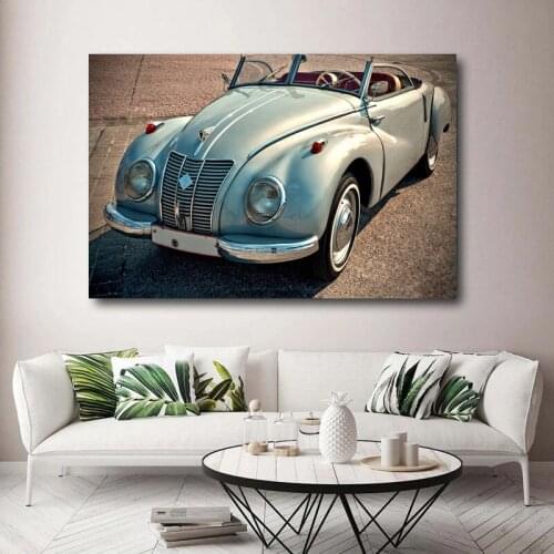 Modern Decorative Painting Retro Car Cabriolet Picture Vintage Posters and Prints Canvas Wall Art for Home Room Decor
