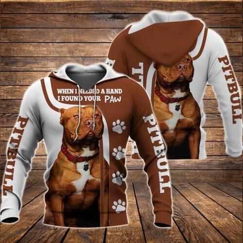 Pitbull To Haters Mens Womens Fashion Design Animal Sweatshirt 3D Printed Pet Dog Hoodies Casual Zipper Coat Drop Shipping