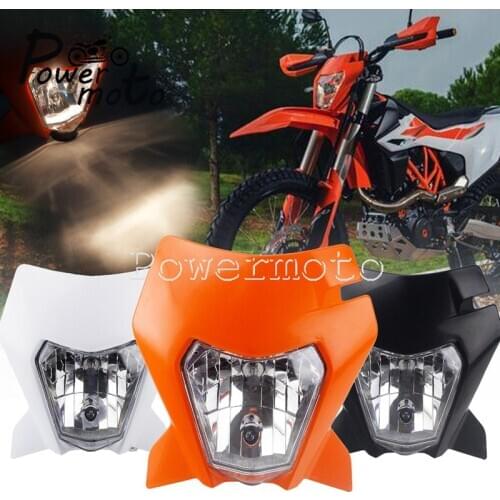 For 690 Enduro Headlight Universal Street Dirt Bike Headlamp Motocross Front Light Mask For 690 SMC R SMC-R EXC XCF SX