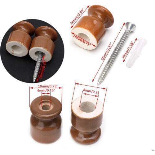 5PCS High Frequency Electric Porcelain Gourd 24mm Porcelain Ceramic Insulator