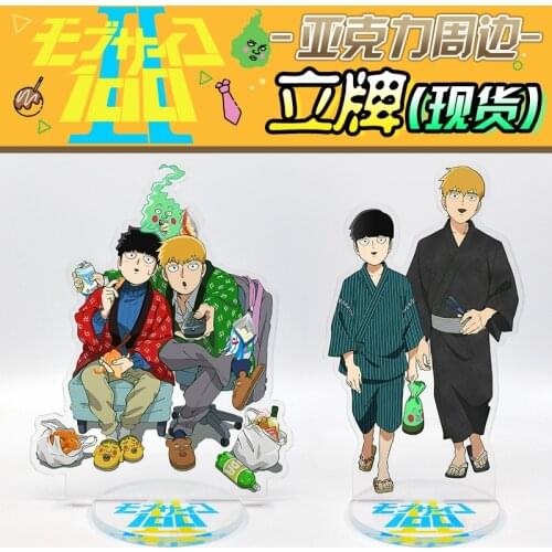 Japan Anime Mob Psycho 100 Mobu Saiko Hyaku Reigen Arataka Kageyama Kageyama Shigeo Cosplay Stand Figure Model Acrylic Decor Toy