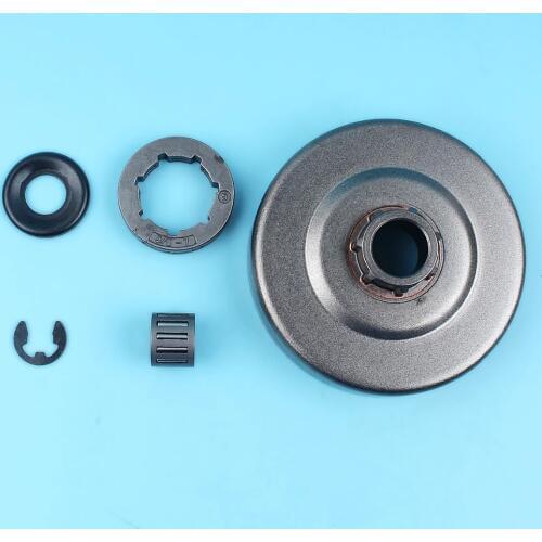 3/8"7T Clutch Drum Rim Sprocket Needle Bearing Washer for Husqvarna 365 372 362 371 372XP Chainsaws w/ Clip Replace Spare Part