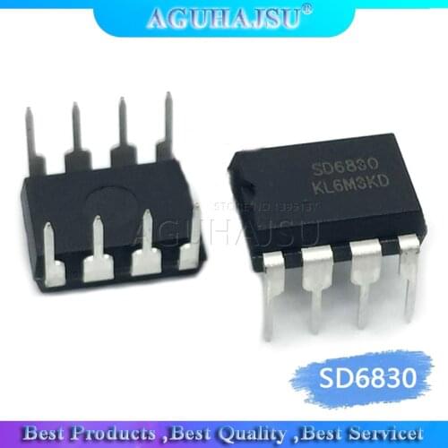 1pcs SD6830 control chip DIP DIP-8 Built-in high-voltage efficiency switch current mode PWM+PFM controller