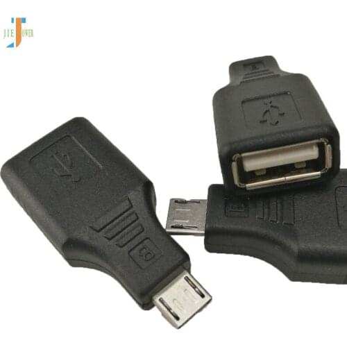 1000pcs/lot Black Micro USB To USB Female OTG Host Adapter for Cell Phone Tablet Connected Flash Disk Mouse