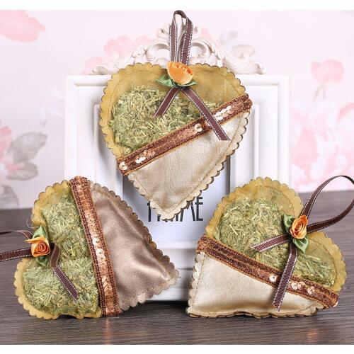 5pack/lot Heart-shaped Plant Lemongrass Sachet Bag Insect Repellent Incense Package Car wardrobe Ornaments