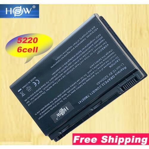 HSW 5200mah Laptop Battery For ACER Extensa 5210 5220 5230 5420 5610 5620 5630 7220 7620 for TravelMate 5320 5520 5530 5710