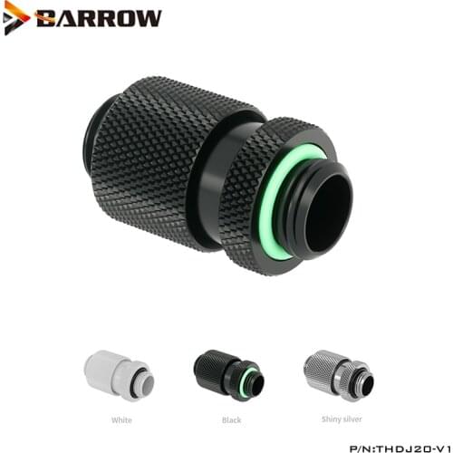 Barrow G1/4" Male to Male Adjustment Connector ,Within 5mm Extension, PC Watercooling Fitting White ,Black ,Silver,THDJ20-V1