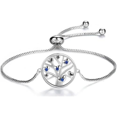 PANDACH 2020 New 100% Real 925 Sterling Silver Tree of Life Bracelet Simple Design For Women Making Party Birthday Gift CMB79