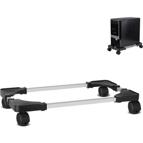 Mobile Computer Case CPU Rolling Holder Desktop Computer Tower Stand Cart With 4 Caster Wheels For Computer Cases Most PC