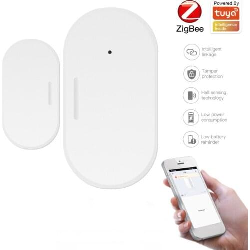 Tuya Smart ZigBee Door Window Contact Sensor Smart Home Wireless Door Detectors Open/Close APP Remote Alarm for Home Safety
