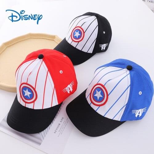 Disney Marvel Superheroes Avengers Childrens Hat Captain America Shield Kids Boys Girls Baseball Cap Casual Hat 3-8 Years Old