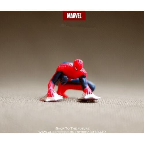 Disney Marvel Avengers Spider Man Magnet 3.5cm Action Figure Posture Anime Decoration Collection Figurine Toy model for children