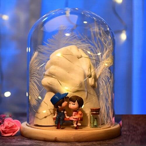 Hands Mold Casting Kit DIY Plaster Statue Molding Kit Hand Holding Craft for Couples Adult & Child Wedding Anniversary F