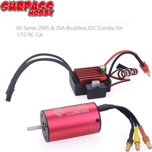 KK Waterproof 2845 2600KV 2800KV 3100KV 3800KV 4000KV Brushless Motor w/35A ESC for Traxxas HSP 1/12 RC Monster Buggy Off road