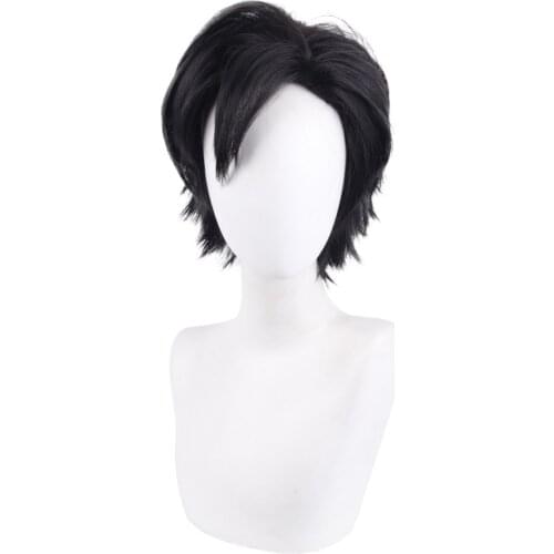 Kuroo Tetsurou Black Short Wig Anime Haikyuu Karasuno High School Volleyball Club Cosplay Hair Synthetic Cosplay Wig