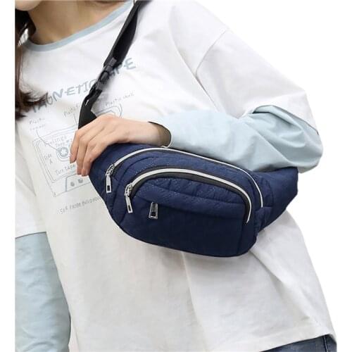 Men Women Fanny Pack Large Capacity Quilted Crossbody Hip Bum Bag for Travel Sports