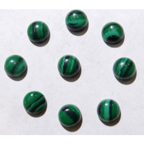 Wholesale 100pcs/lot 4mm Natural Stone malachite Half Round Flat Back Cabochons No Hole Beads DIY Jewelry making