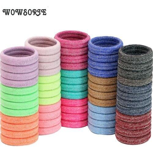 24pcs/lot 4.5cm women hair rubber Girls Headbands hair Holders Colorfull Elastic HairBands kids Women Hair Accessories headwear