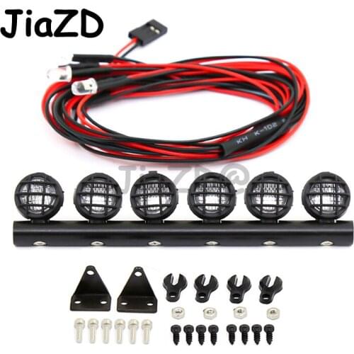 RC Car LED Roof Lamp Lights Bar for WPL 1/18 1/24 RC Truck Car Upgrade Parts Accessories,4 LED 6 LED Y09