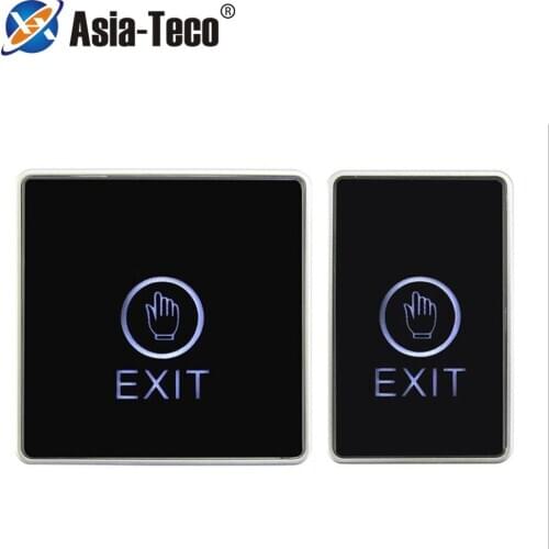 86*86mm Backlight Push Touch Exit Button Infrared Contactless Door Release Switch for access Control System With LED Indicator