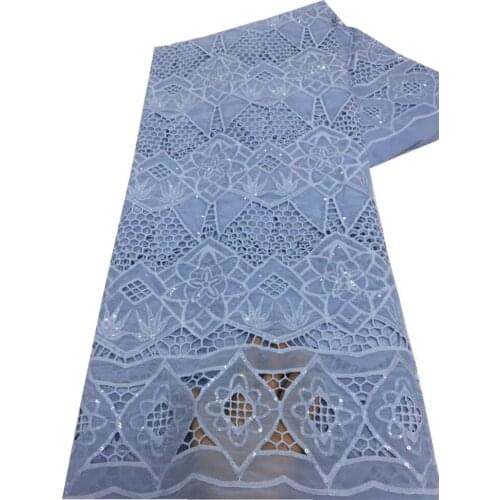 SJ Lace African Lace Fabric Guipure Cord Lace Fabric Nigerian Water Soluble Cord Lace With Sequins For Wedding Dress Party x3-29