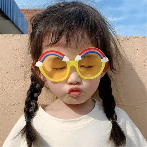 New Rainbow Children Sunglasses Kids Oculos Sun Glasses Boys Eyeglasses Shades Girls Color Lens Baby Gafas UV400 Eyewear