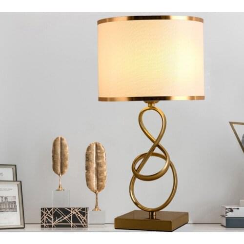 Modern LED Twisted Gold Wire Table Lamps Living Room Study Bedroom Bedside Desk Lamp Kitchen Dining Bar Table Decor Luminaire