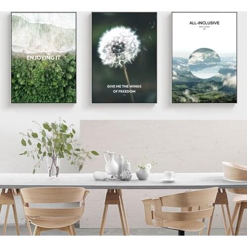 Modern Landscape Dandelion Wall Art Canvas Painting Decoration Home Decor Nordic Posters and Prints Wall Pictures Living Room