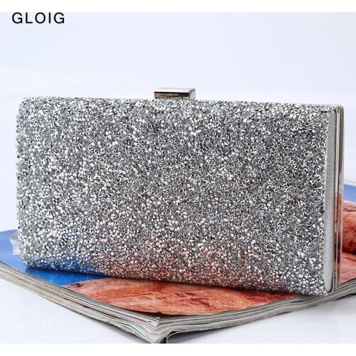Rhinestones Women Evening Bags Party Wedding Handbags Diamonds One Side Wedding Purse Wallets