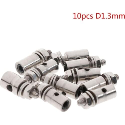 10Pcs 2.1mm/1.8mm/1.3mm RC Diameter Helicopter Rc Boat Airplane Boat Pushrod Linkage Stopper Servo Connectors