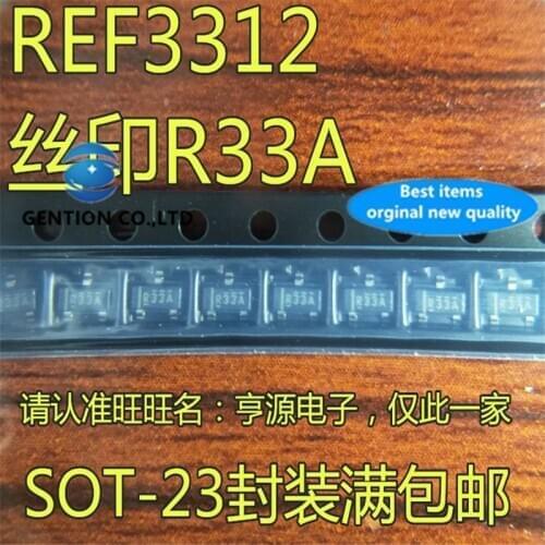 10Pcs REF3312AIDBZR REF3312 Silkscreen R33A SOT-23 in stock 100% new and original