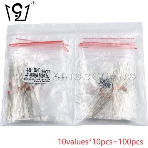 100PCS Sample package 1K-1M 3950B of MF58 thermistor package electronic components 10values*10pcs