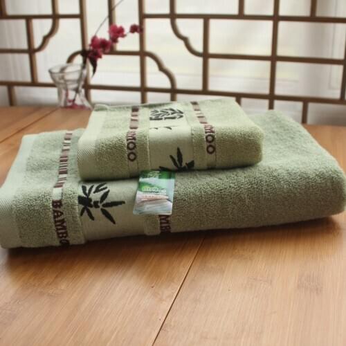 LYN&GY New Men Bamboo Fiber Towels Beach Bathroom Towel Set for Adults 1PC 70*140CM bath towel 2PCS 34*75CM Face Towels