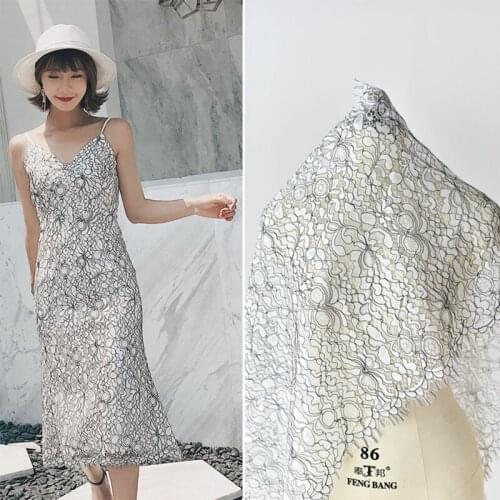 3M/Lot Black White Eyelash Embroidered Lace Fabric Soft Manual Diy Material Clothing Lace Accessories