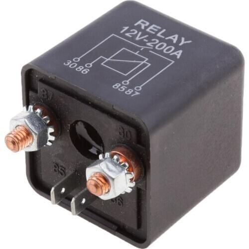 4 Terminal Starter Relay Switch, Heavy Duty Split Charge for Car Truck Boat Marine - 12V 200A