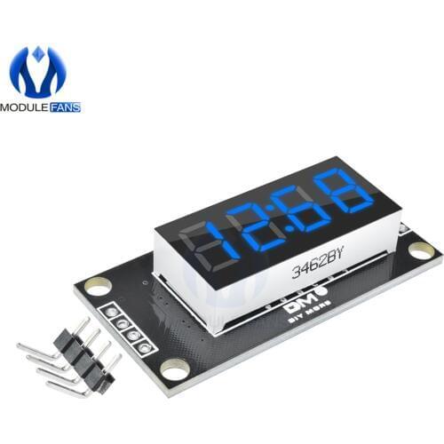 4-digit 7-segment display Module Blue LED Board 0.36" 0.36 Inch Display Screen TM1637 Module with clock For Arduino