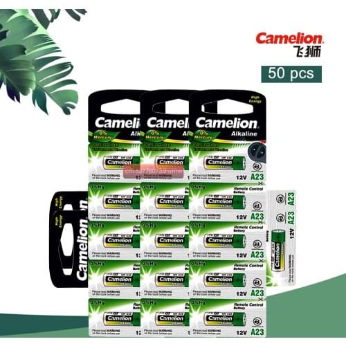 50pcs New Camelion Alkaline battery 12V 23A 12V 27A 23A 12 V 21/23 A23 E23A MN21 RC control remote controller battery RC Par