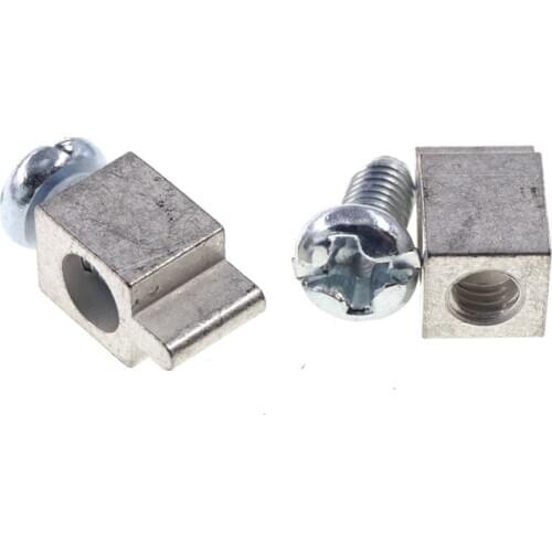 50 pcs PCB Screw Terminals Through Hole 5x5x6 High Current Copper Square Solder Board drive Power Wire