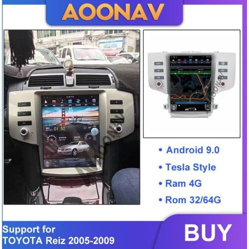 AOONAV 12.1 inch car GPS Radio GPS navigation for-TOYOTA Reiz mark X 2005-2009 multimedia player vertical screen Android 9.0