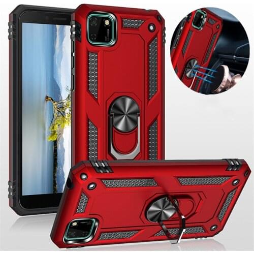 For Huawei Y5P Y6P Y7P 2020 Y8P Case Luxury Armor Shockproof Car Magnetic Ring Back Cover for Honor 9S 9A Play 4T P40 Lite E