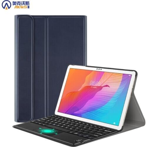 Touch Pad Keyboard Case for Huawei MatePad T10S T10 2020, Stand Leather Cover with Wireless Trackpad Keyboard Slim Funda Capa
