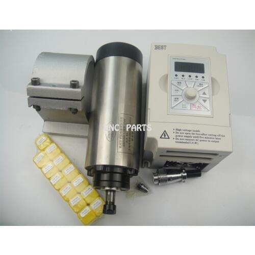 CNC milling spindle ER11 air cooling 1.5KW spindle + 13 pieces ER11 collet+ 1 piece 1.5kw inverter+1 spindle support
