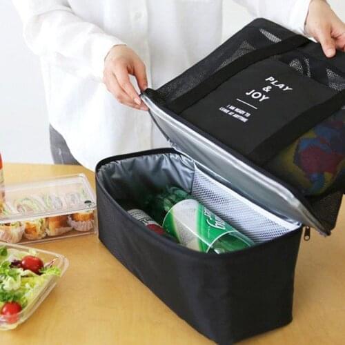 Insulated Cooler Bags Portable Lunch Cooler Bag Folding Insulation Picnic Ice Pack Food Picnic Foldable Lunch Box Delivery Bag