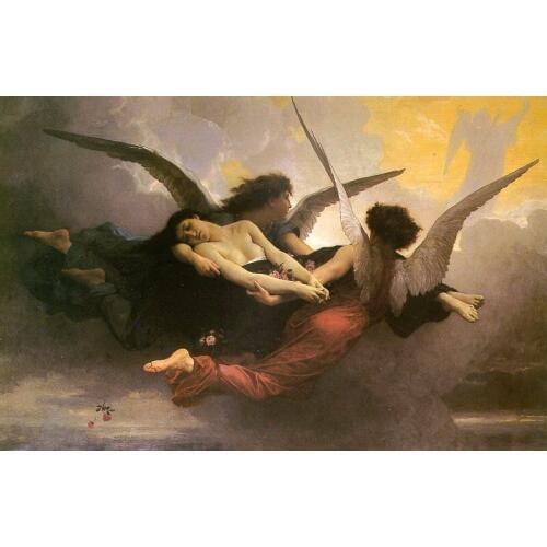 Handmade Oil painting reproduction A Soul Brought to Heaven by William Bouguereau