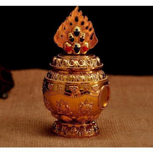 Small Size, Tibetan buddha, Tantra, painting, auspicious Babao, Mani Aquarius, Earth Store Bodhisattva, Ksitigarbha, Aquarius