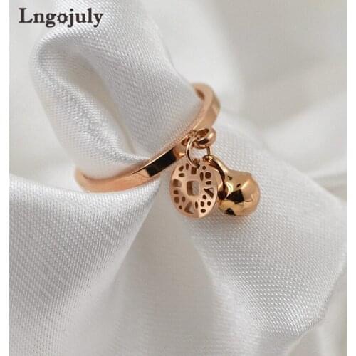 Fashion Titanium Steel Women Wedding Rings Jewelry RoseGold Titanium Ring For Women Girlfriend Anniversary Party Jewelry